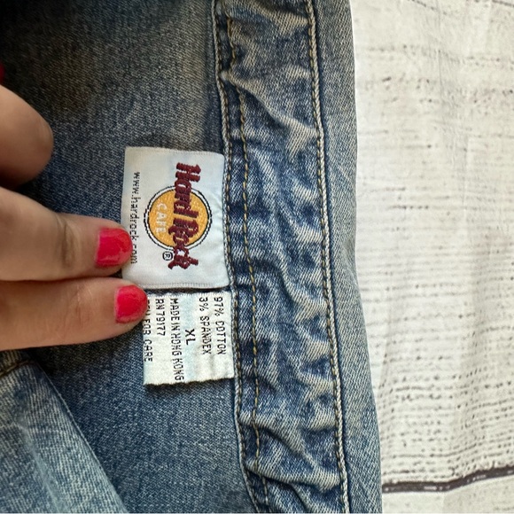 Vintage Hard Rock Cafe Philadelphia size XL women’s blue denim jacket - Picture 8 of 14